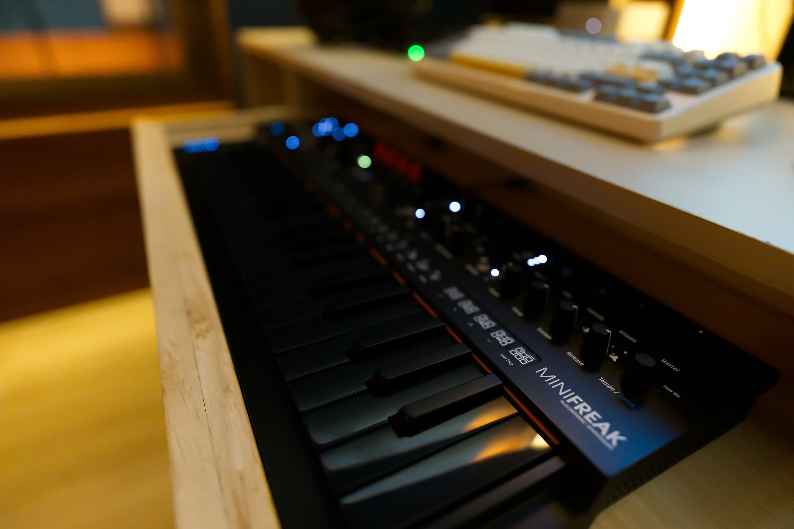 Arturia MiniFreak synthesizer keyboard at Abylon studio, Kerala